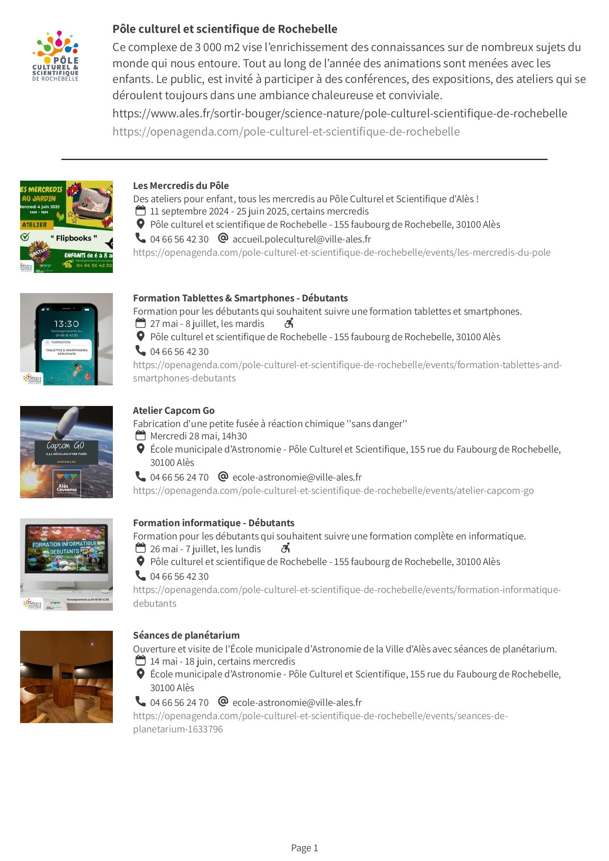 Agenda – Pole culturel et scientifique de Rochebelle -Fin Mai et Juin 2025_page-0001