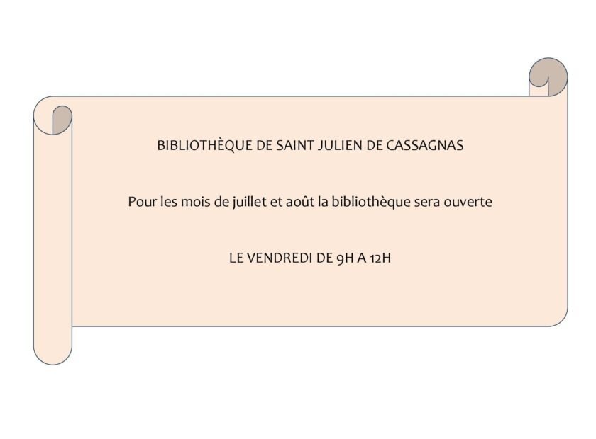 horaire été bibliothèque