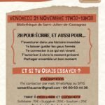 BIBLIOTHÈQUE : Atelier d'écriture