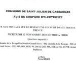 Avis de coupure d'électricité