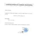 Convocation du conseil municipal 18h30