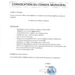 Convocation du Conseil Municipal 19h