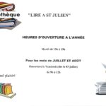 Bibliothèque : Horaires d'été