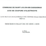 Avis de coupure d'électricité