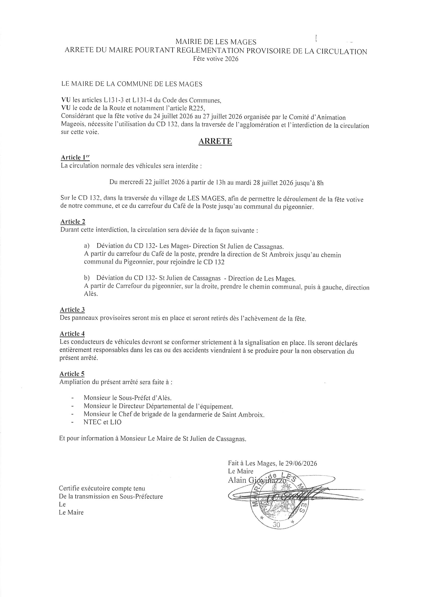 Arrêté Les Mages