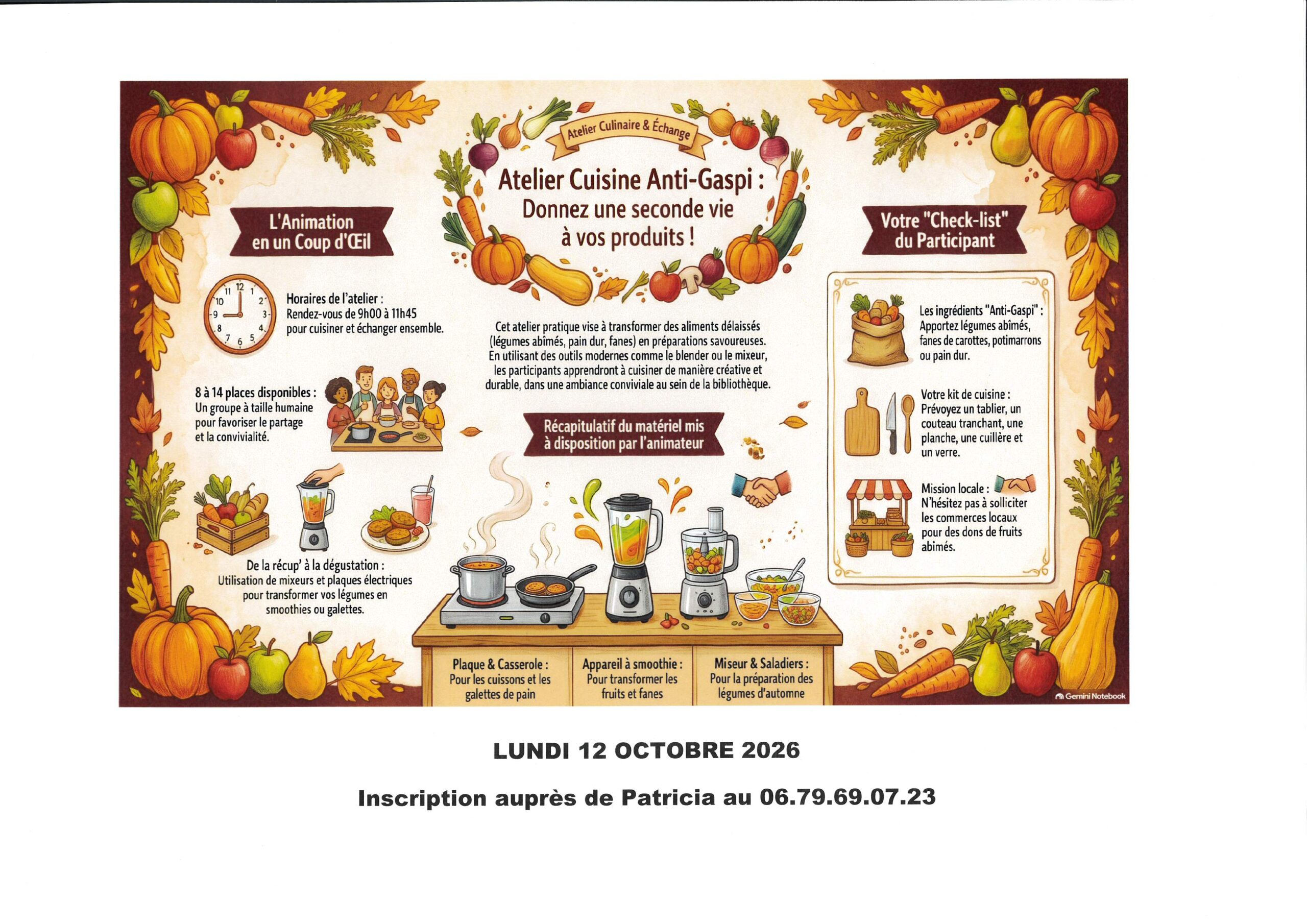 Affiche atelier cuisine